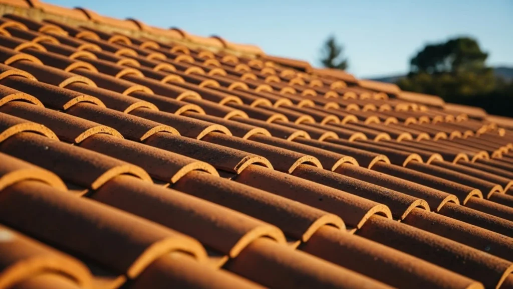 Clay tile roof installation in London on a residential home