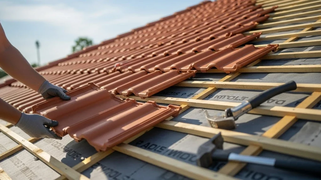 tile roof installation process in London