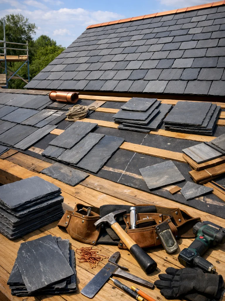 Commercial slate roofing services