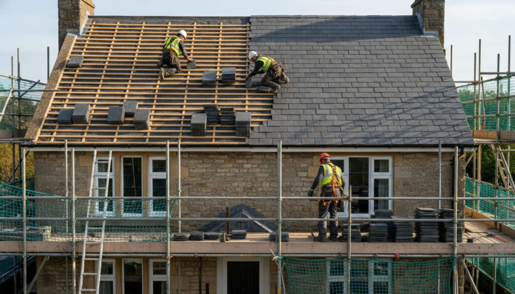 slate roof installation process UK
