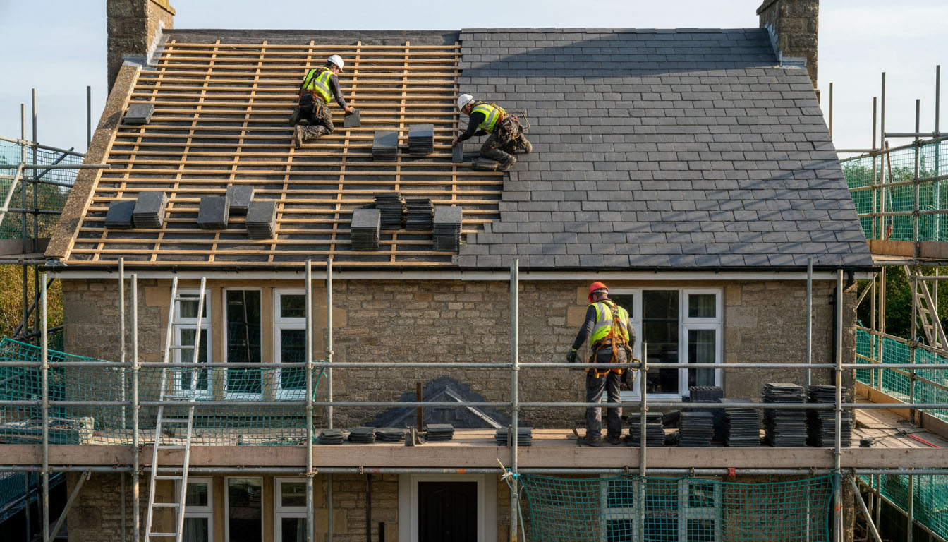 slate roof installation process UK