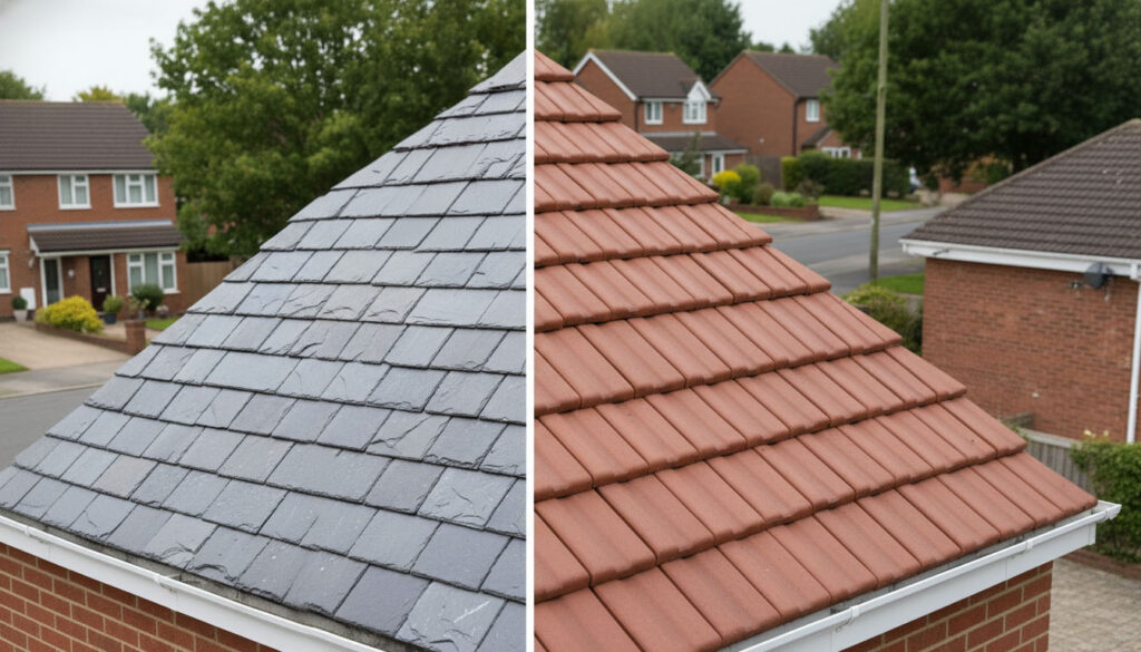 slate roof vs concrete tile UK