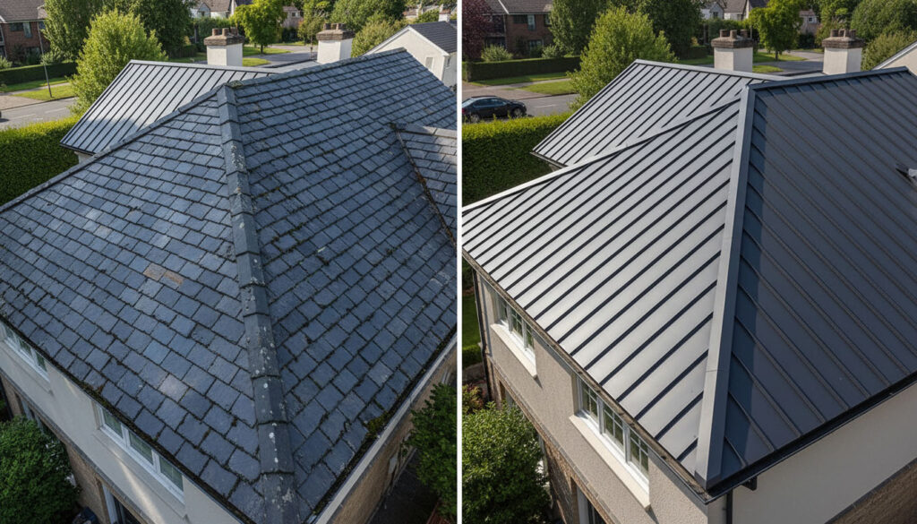 slate roof vs metal roof UK