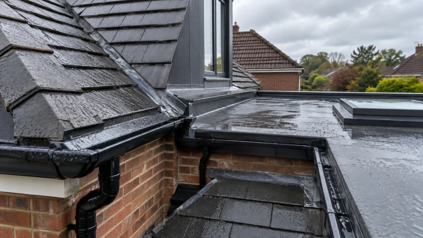Residential Roofing and Mixed Drainage Paths 
