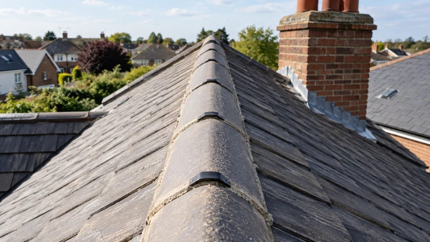 Dry-fix ridge system compared with mortar ridge bedding 
