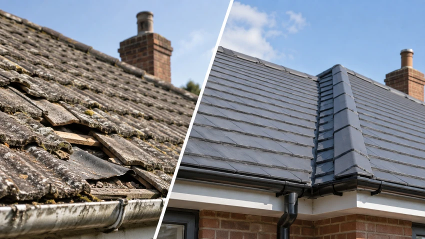 Roof Repair Vs Replacement decision for a UK home