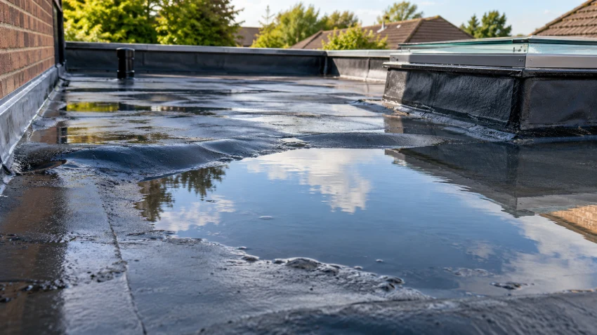 Ponding water roof repair